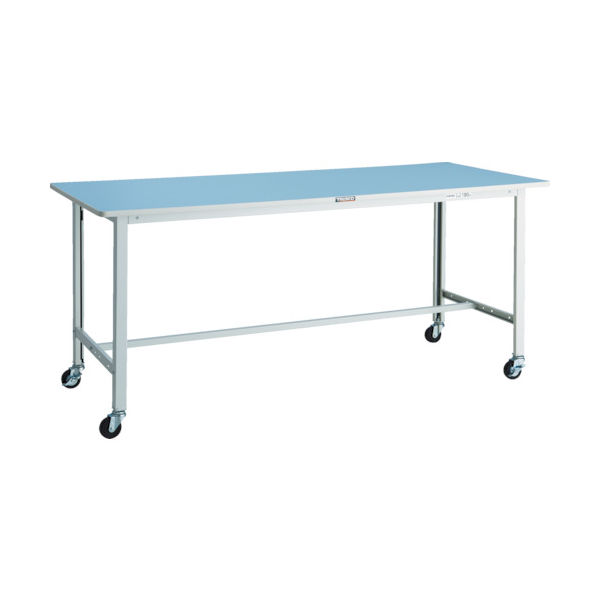 TRUSCO 軽荷重作業台(90kg)BO型 1800X900XH809 φ75キャスター付 ホワイト色 BOR-1890C75 1台（直送品）