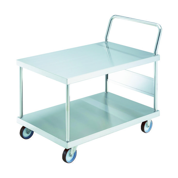トラスコ中山 TRUSCO オールステンレス台車 1200X750 片袖2段 NU車輪 AS-12-100NU 1台 856-4157（直送品）