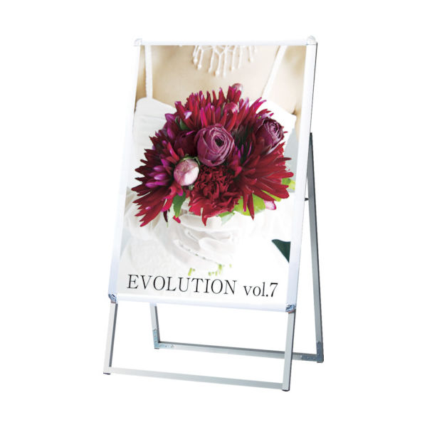 常磐精工 TOKISEI ポスターグリップスタンド看板ケース付屋内用B2片面シルバー PGSKP-B2KS 1台 819-0871（直送品）