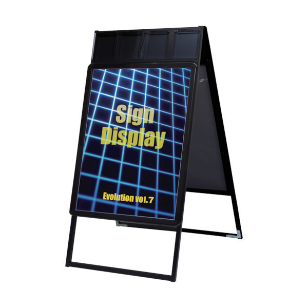 常磐精工 TOKISEI ポスターグリップスタンド看板ケース付屋内用B2両面ブラック PGSKP-B2RB 1台 819-0878（直送品）