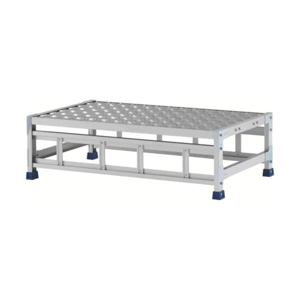 アルインコ 作業台(天板縞板タイプ)1段 天板寸法1000×600mm高0.3m CSBC131WS 1台(1個) 443-9783（直送品）