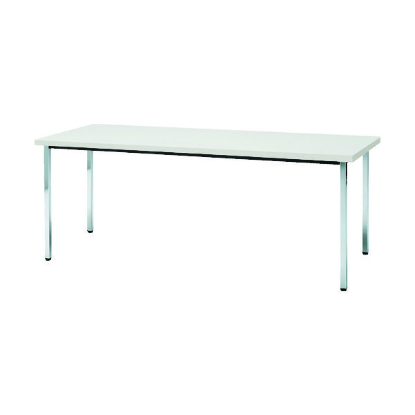 トラスコ中山 TRUSCO 会議用テーブル 1500X600XH700 角脚 下棚無し ホワイト TD1560-W 1台 464-6304（直送品）