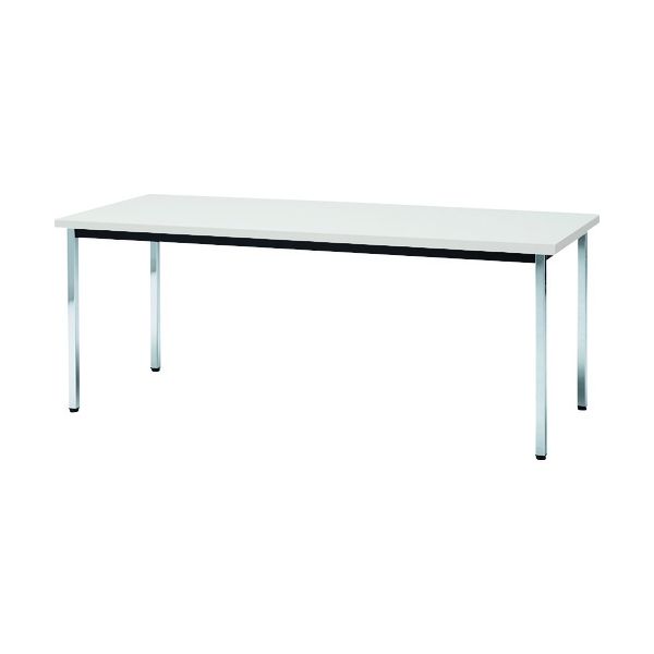 トラスコ中山 TRUSCO 会議用テーブル 1800X600XH700 角脚 下棚無し ホワイト TD1860-W 1台 464-6347（直送品）