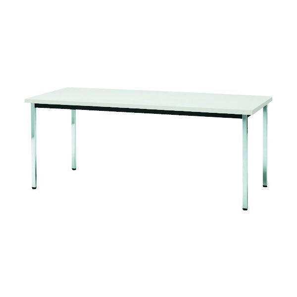 トラスコ中山 TRUSCO 会議用テーブル 1500X750XH700 角脚 下棚無し ホワイト TD1575-W 1台 464-6312（直送品）