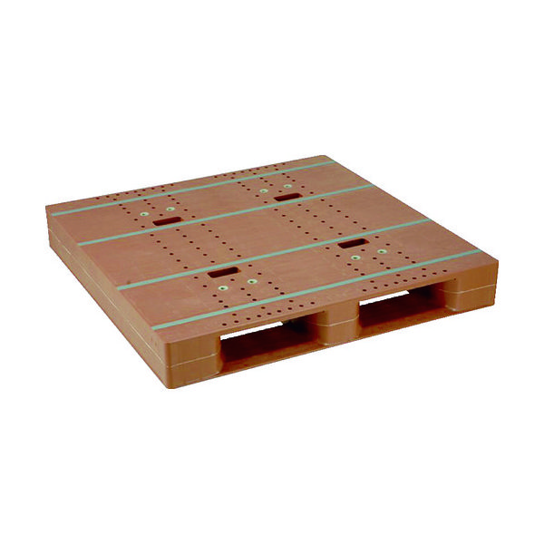 日本プラパレット NPC プラスチックパレットZD-1111E 片面ニ方差し ライトグリーン ZD-1111E-LG 1枚 453-2970（直送品）