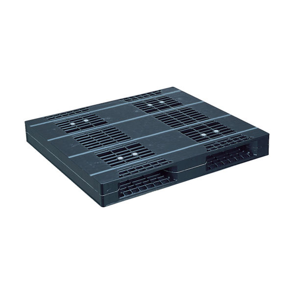 日本プラパレット NPC プラスチックパレットZRー110120EーRR 両面二方差し 黒 ZR-110120E-RR-BK 1枚（直送品）