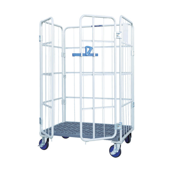 ワコーパレット カーゴプレスタ観音扉付950×800×1700床プラ ベージュ色 WKP-9580-KT 1台 467-7501（直送品）