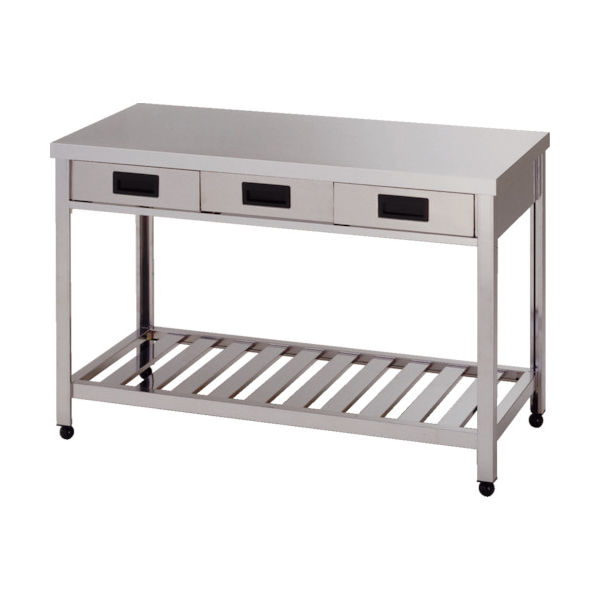 東製作所 アズマ 片面引出し付作業台スノコ板付 750×600×800 HTO-750 1台 455-2296（直送品）