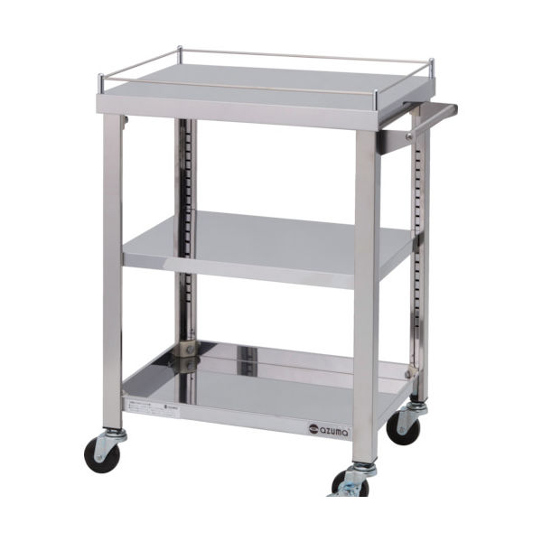 東製作所 アズマ 4方コボレ止め付きワゴン 3段 4GWG3-900H 1台 828-3325（直送品）