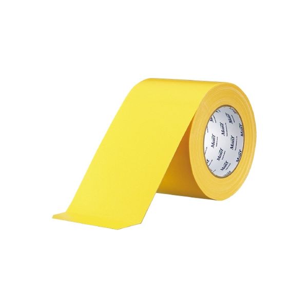 古藤工業 工事用布粘着テープ 黄 100mm×25m No.8002（直送品）