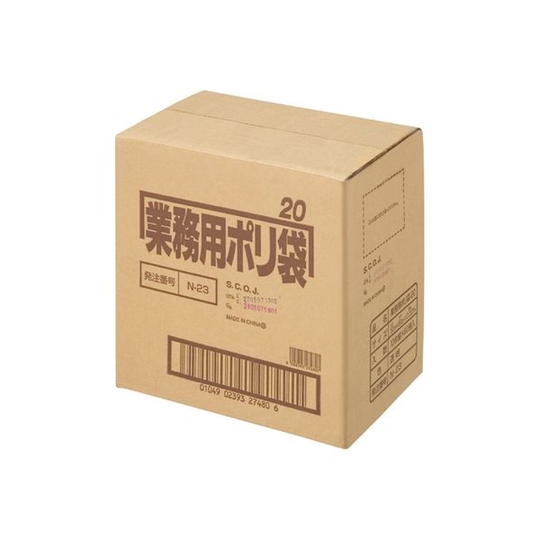 日本サニパック ポリゴミ袋 透明 20L 10枚 60組 N-23-60（直送品）