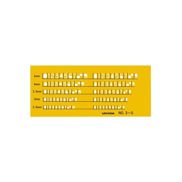 内田洋行 数字定規 No.3-S 1-843-1013（直送品）