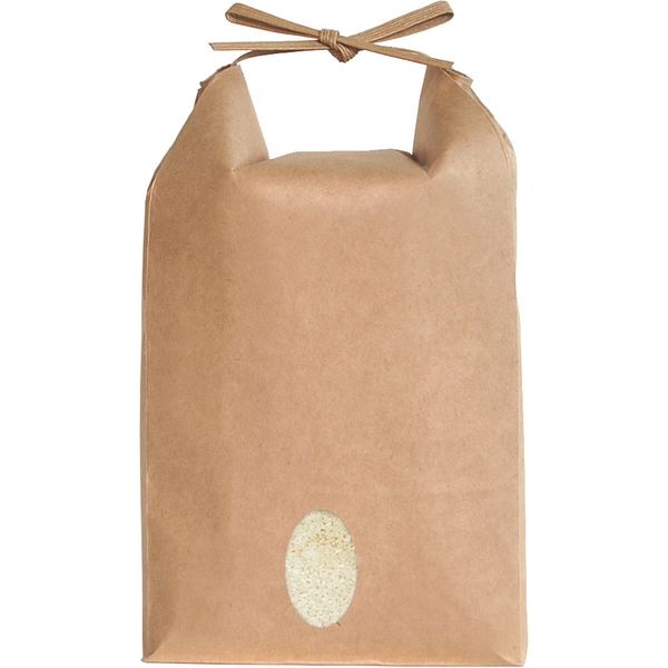 袋・包装資材（米袋）】マルタカ KH-0801 紐付クラフト 無地 窓付 1kg