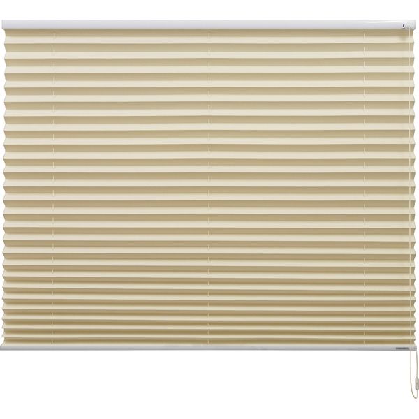 ニチベイ ポポラ2 プリーツスクリーン 幅1260×高さ1000mm ライトベージュ PPMC-O 1枚（直送品）