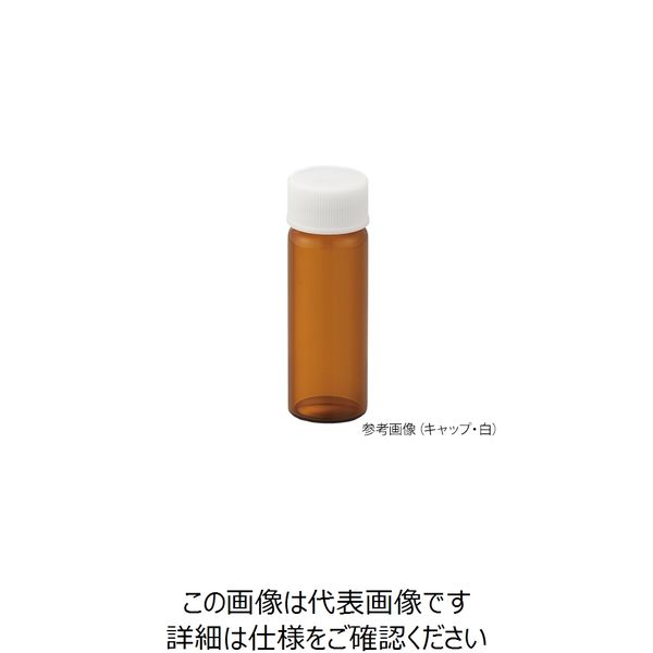 日電理化硝子 ねじ口瓶（茶）+PPキャップ（白）+シリコンパッキン 組合せセット 100組入 S-09B 250055 62-9975-03（直送品）