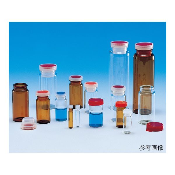 日電理化硝子 サンプル瓶（無色） 差込式ポリ栓（Aタイプ）付 20mL 50組入 PS-20A 205108 62-9973-95（直送品）