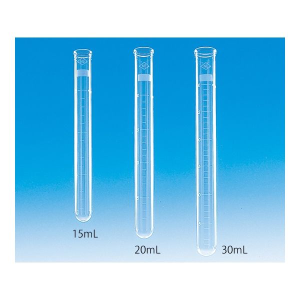 日電理化硝子 試験管 目安目盛付 20mL 50本入 103026 1箱(50本) 62-9971-76（直送品）