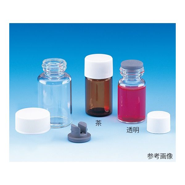 バキュームバイアル(茶)+フェノールキャップ(黒)+フッ素ETFEライナーゴム栓 組合せセット 100組入 SVFー3 203450（直送品）