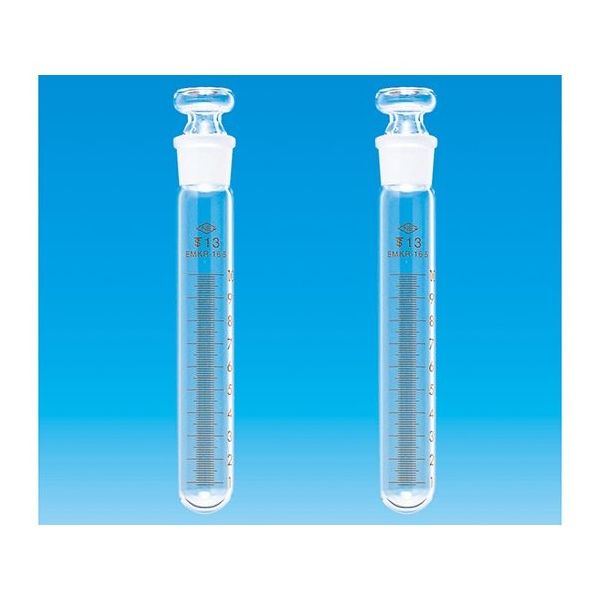 日電理化硝子 共通共栓試験管 エコノミータイプ 目盛付 10mL 10本入 EMKRー16.5 113110 1箱(10本)（直送品）