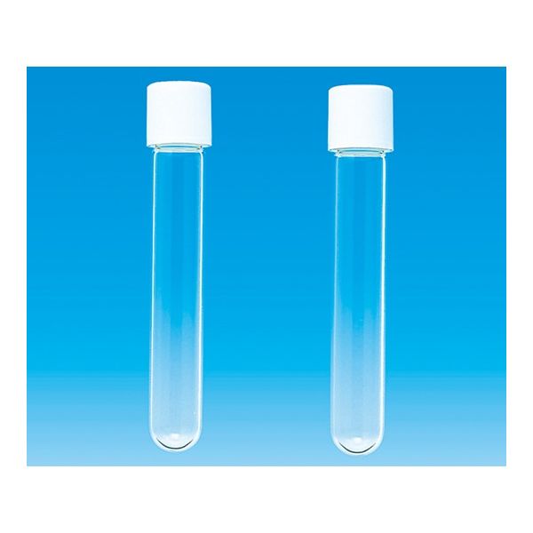 ねじ口沈でん管(メラミンキャップ(白)+フッ素PTFE/ニトリルパッキン付) STー16.5S 目盛なし 100本入 119240（直送品）