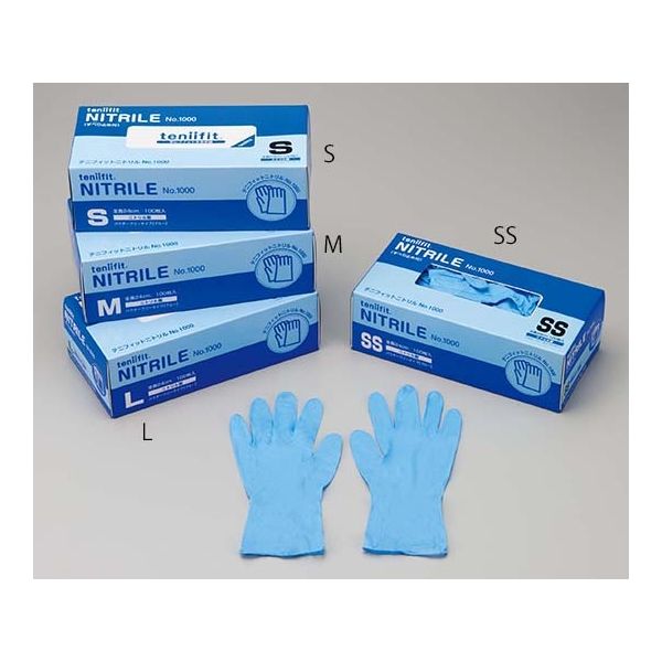 ショーワグローブ teniifit NITRILE SS 100枚入 62-9846-02 1箱(100枚)（直送品）