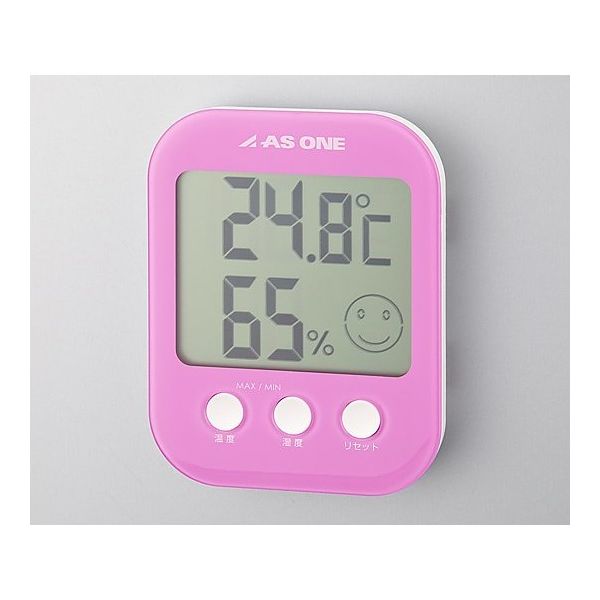 アズワン 温湿度計 ピンク 校正証明書付 A-230-P 1個 1-1752-02-20（直送品）