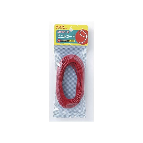 朝日電器 30芯コード レッド KV-3010H(アカ) 1個 62-8579-35（直送品）