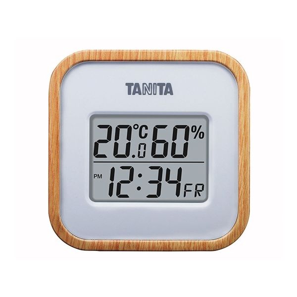 タニタ デジタル温湿度計 ナチュラル TT-571 1個 62-9774-30（直送品）