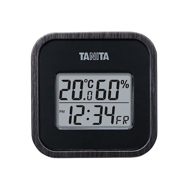 タニタ デジタル温湿度計 ブラック TT-571 1個 62-9774-31（直送品）