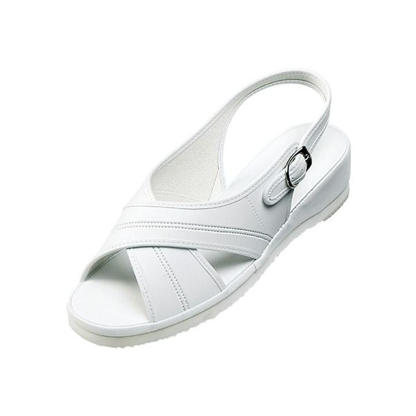 ダイマツ PWベーシックサンダル ホワイト SS PW7602 1足 62-9849-78（直送品）