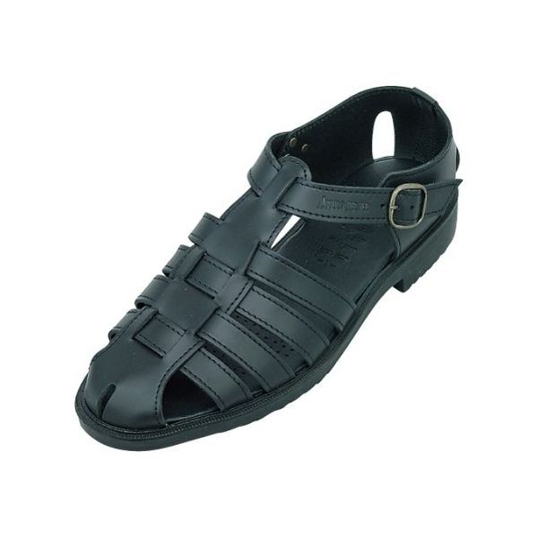 ダイマツ 本革カウンターサンダル ブラック L AP6621 1足 62-9852-01（直送品）