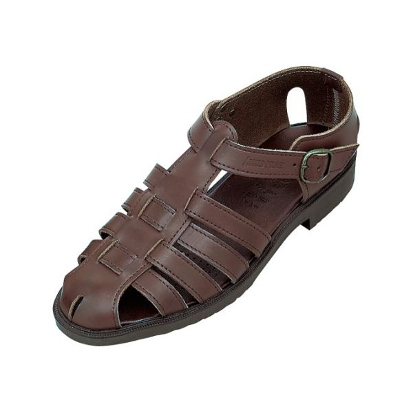 ダイマツ 本革カウンターサンダル ダークブラウン L AP6621 1足 62-9852-05（直送品）