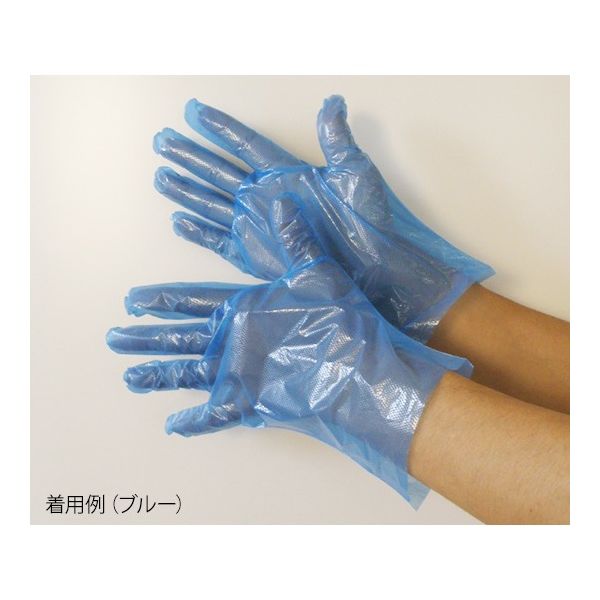 ホワイトマックス ポリエチレン手袋 ガードマックス箱入エコノミー TOー400B ブルー XS 200枚×40箱 1ケース(8000枚)（直送品）