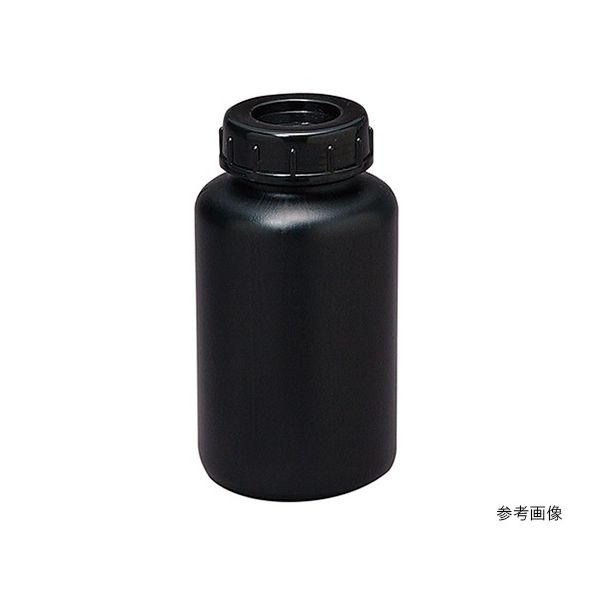 瑞穂化成工業 広口びん 黒色 PE 2L 0090BK 1個 63-1279-08（直送品）