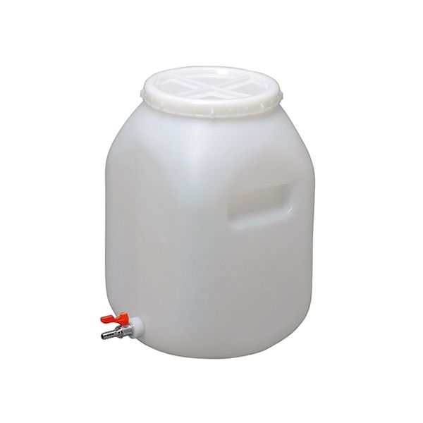 瑞穂化成工業 扁平缶 正角 広口 ボールコック付 20L 0762 1個 63-1277