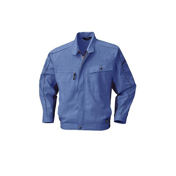 ビッグボーン 長袖ジャケット ブルー×ブルーグレー 6657-53-4L 1枚 63-1801-22（直送品）