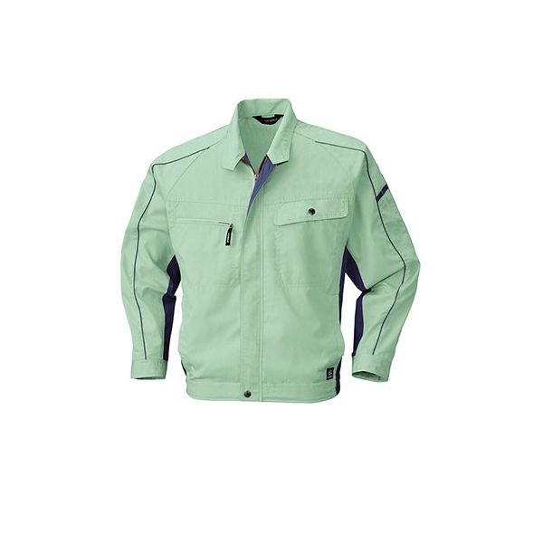 ビッグボーン 長袖ジャケット アースグリーン×ブルーグレー 6657-23-M 1枚 63-1801-12（直送品）