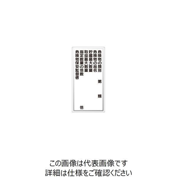 ユニット 危険物標識 危険物の類別 319-09 1枚（直送品）