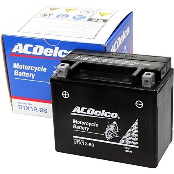 【二輪車用品】ACデルコ（ACDELCO） シールド型 バイク用バッテリー[ 液入充電済 ] DTX12-BS 1個（直送品）