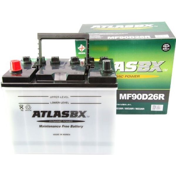 カー用品】ATLASBX 国産車バッテリー Dynamic Power AT 90D26R 1個（直送品） - アスクル