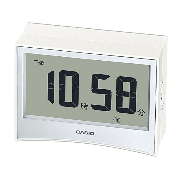 CASIO（カシオ）置き時計 [電波 アラーム 温湿度 カレンダー] 96×36×71mm DQD-S01J-7JF 1個 - アスクル