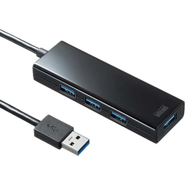 USBハブ　USB3.2Gen1　USB3.2Gen1×4　USBポート　USB-3H420BK　サンワサプライ　1個