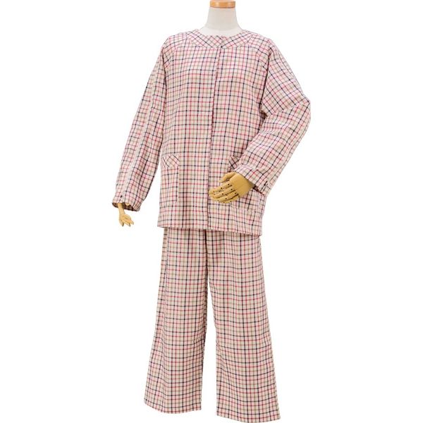 ハートフルウェアフジイ 肩開きパジャマセット 秋冬用 ／HP04-HP08 L 01ピンク |b04