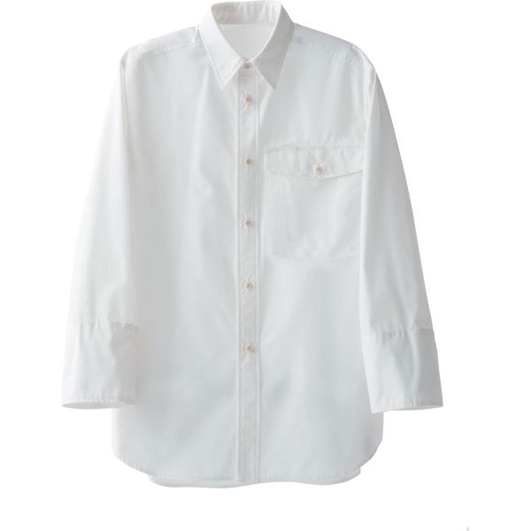 セブンユニフォーム HACCP対応袖口アンダーカバー付シャツ・男女兼用・八分袖 ホワイト 3L CH4471-0 1セット(2着入)（直送品）
