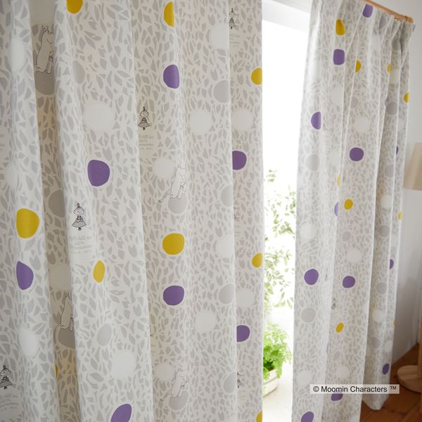 スミノエ MOOMIN セミオーダー カーテン カラーサークル 2100×950mm グレー 1セット(2枚入)（直送品） 28,057円