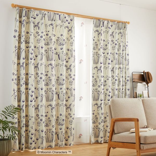 スミノエ　カーテン　アイボリー　2枚 スミノエ(Suminoe) セミオーダーカーテン アイボリー 幅200cm