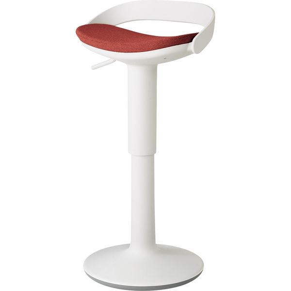 設置込】コクヨ 昇降スツール ジョイン ホワイトグレー×パーシアン