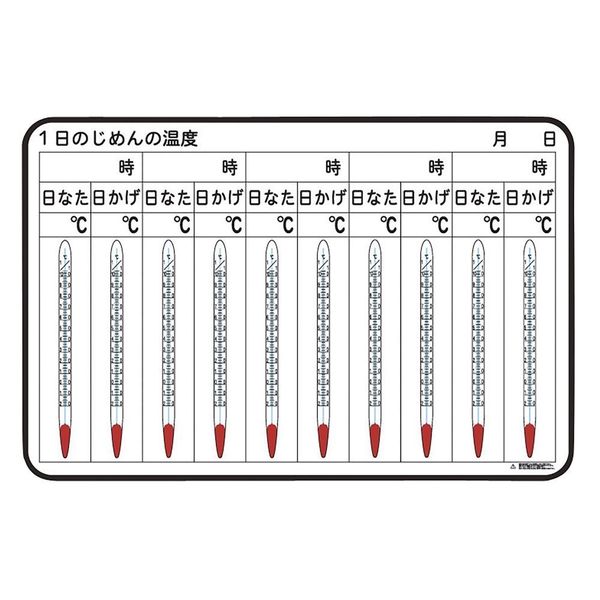 ナリカ 1日の地面の温度(両面)(説明ボード) N65-2510-20 1セット（直送品）