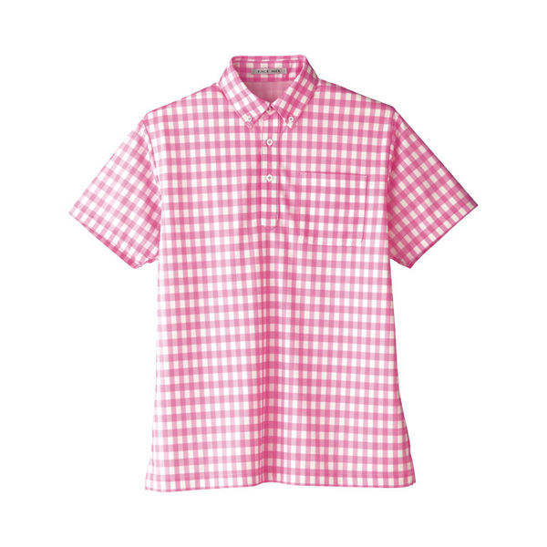 ボンマックス チェックプリントポロシャツ　FB4523U-9　ピンク　S　1枚（直送品）