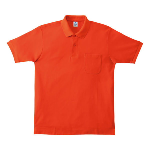 ボンマックス ポケット付きCVC鹿の子ドライポロシャツ　MS3114-13　オレンジ　4L　1枚（直送品）